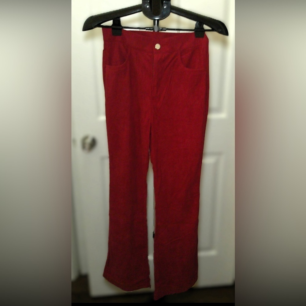 Red corduroy pants